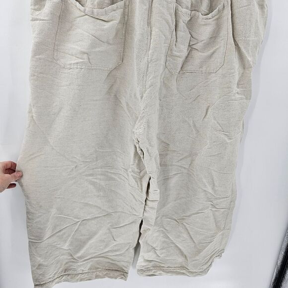 Lane bryant beach pants vacation linen 26/28 cream - Picture 3 of 5